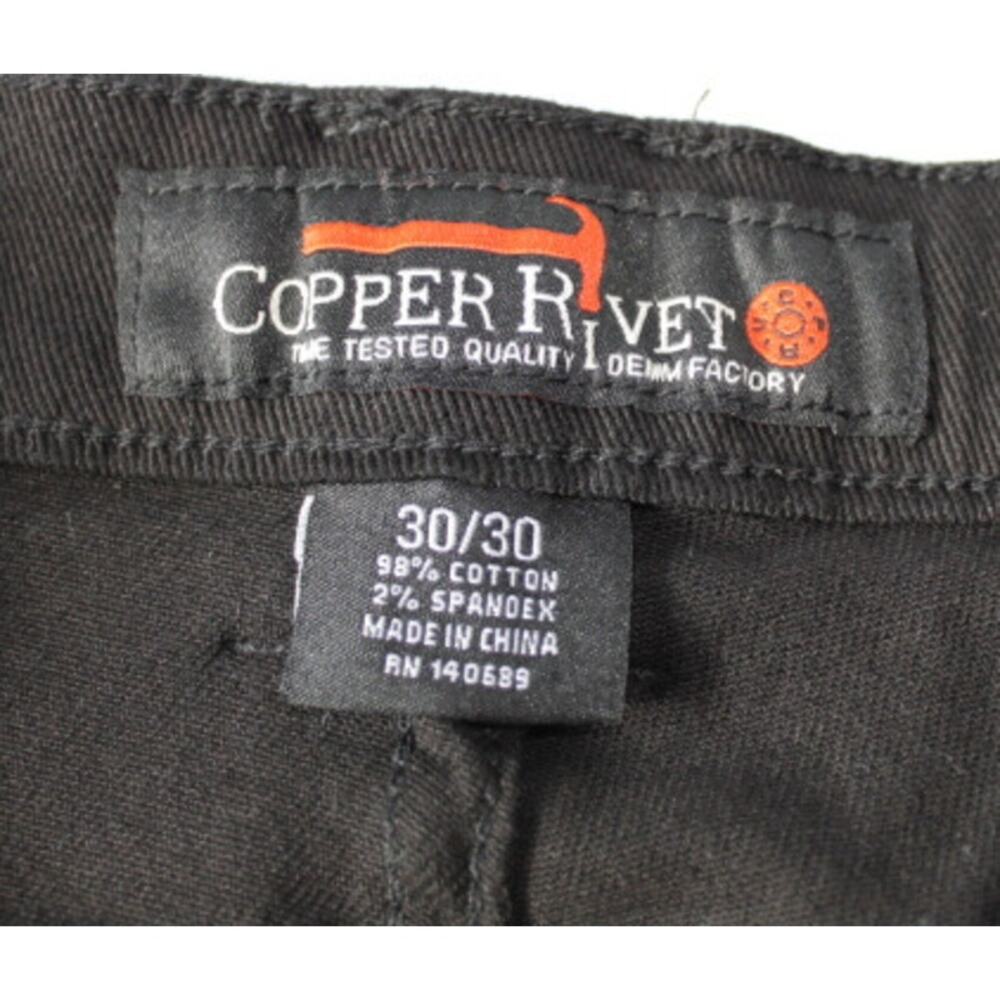 Copper Rivet Graffiti Black Jeans Size 30 x 30 Art To Wear Grunge Street Wear - Picture 8 of 11